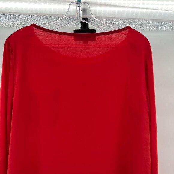 Express Women's Long Sleeve Top Red Size Medium Pocket - Picture 6 of 9